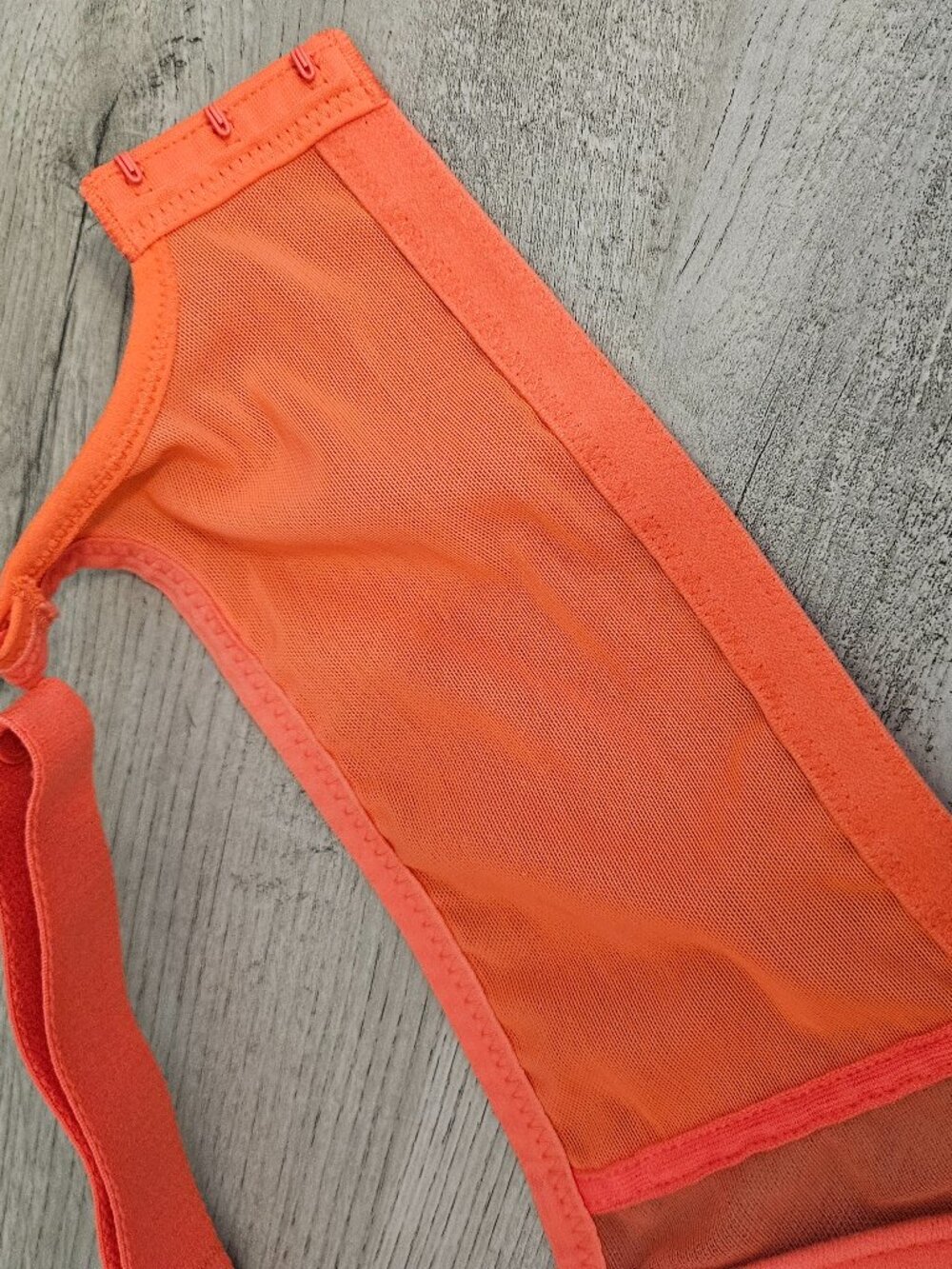 Elomi Bright Coral Red Orange Sheer Floral Lace Underwire Bra US 40G - Picture 6 of 16